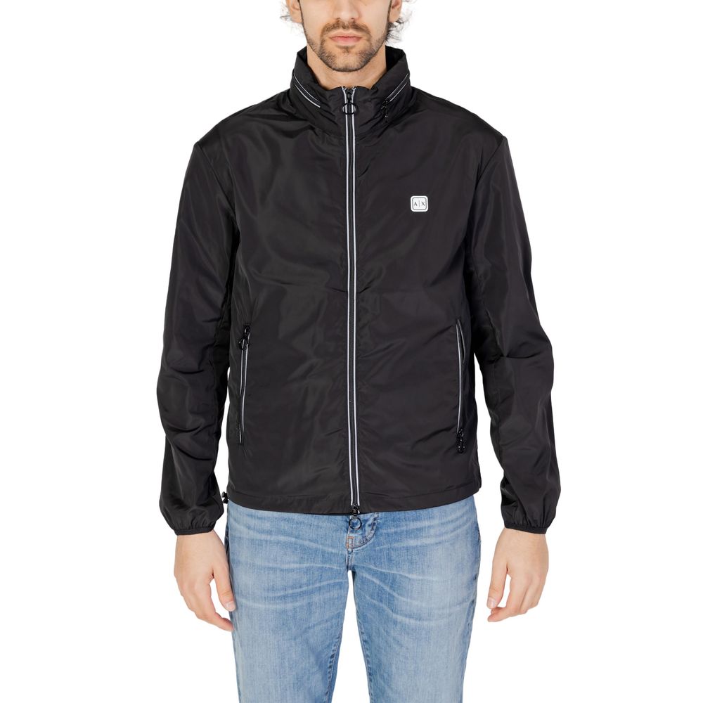 Armani Exchange Black Polyester Jacket