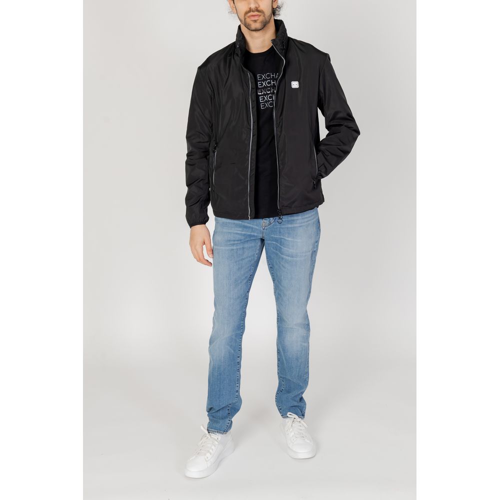 Armani Exchange Black Polyester Jacket