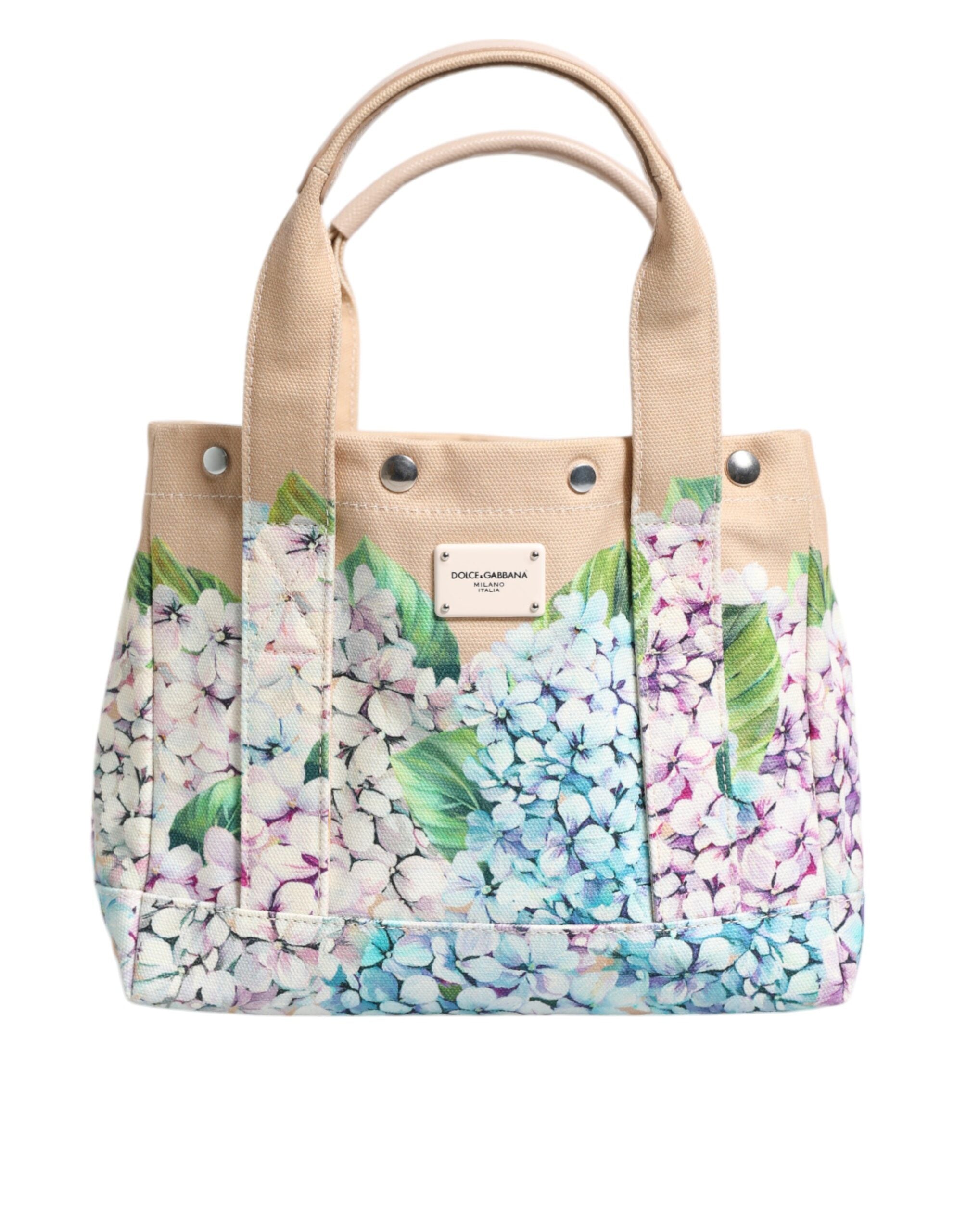 Dolce & Gabbana Multicolor Floral Canvas TANIA Top Handle Tote Bag