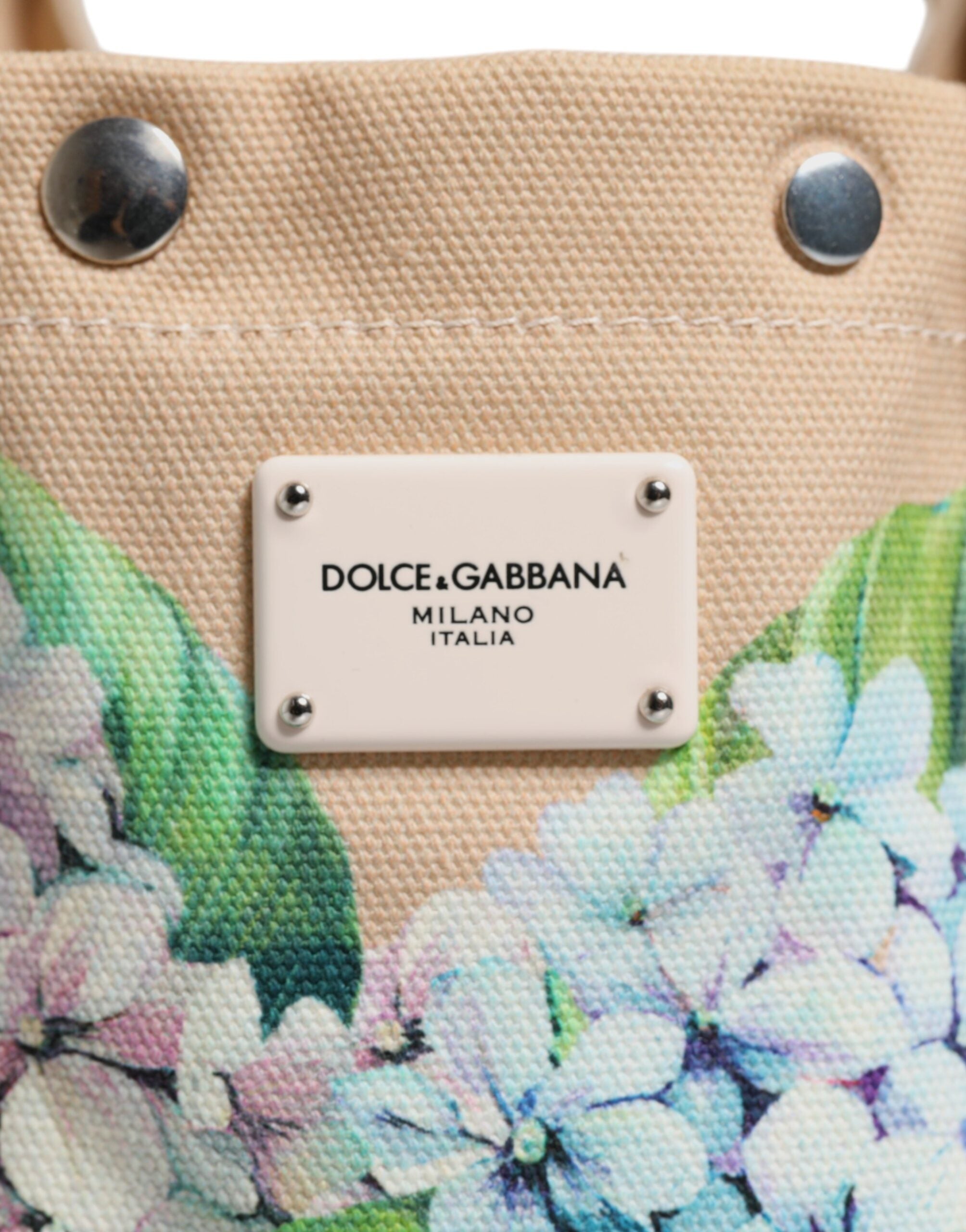 Dolce & Gabbana Multicolor Floral Canvas TANIA Top Handle Tote Bag