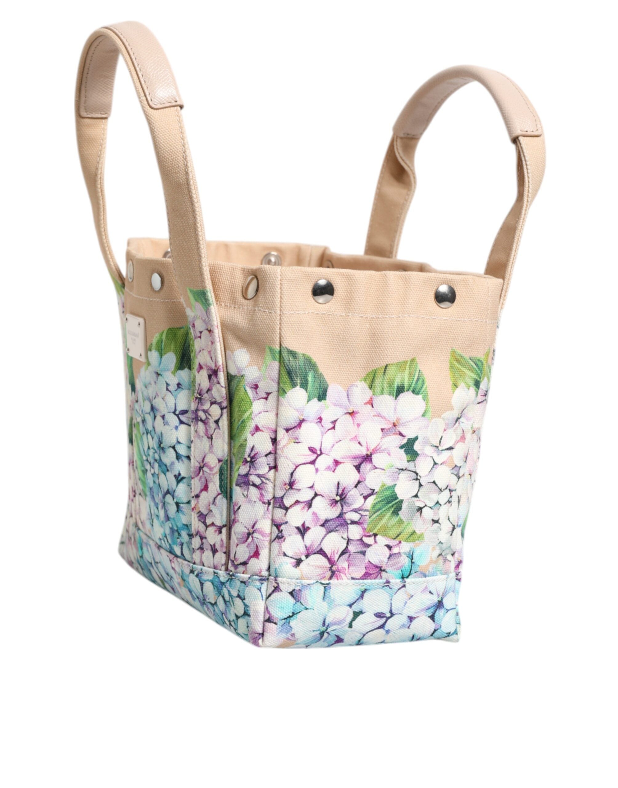 Dolce & Gabbana Multicolor Floral Canvas TANIA Top Handle Tote Bag