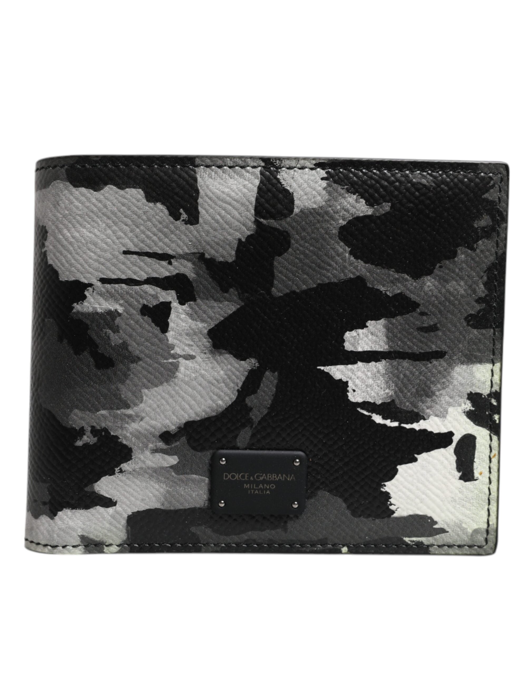 Dolce & Gabbana Multicolor Camouflage Bifold Card Holder Logo Wallet