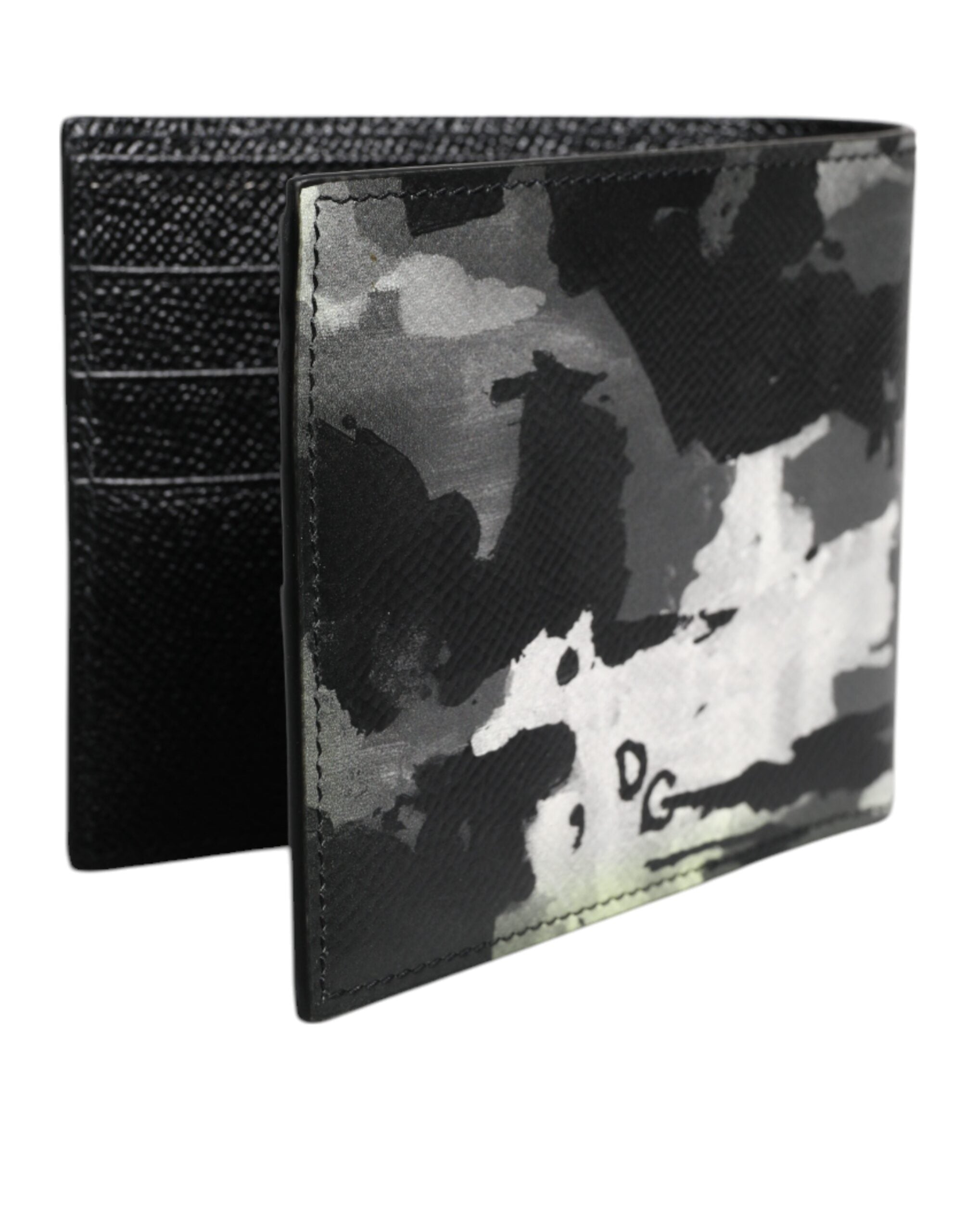 Dolce & Gabbana Multicolor Camouflage Bifold Card Holder Logo Wallet