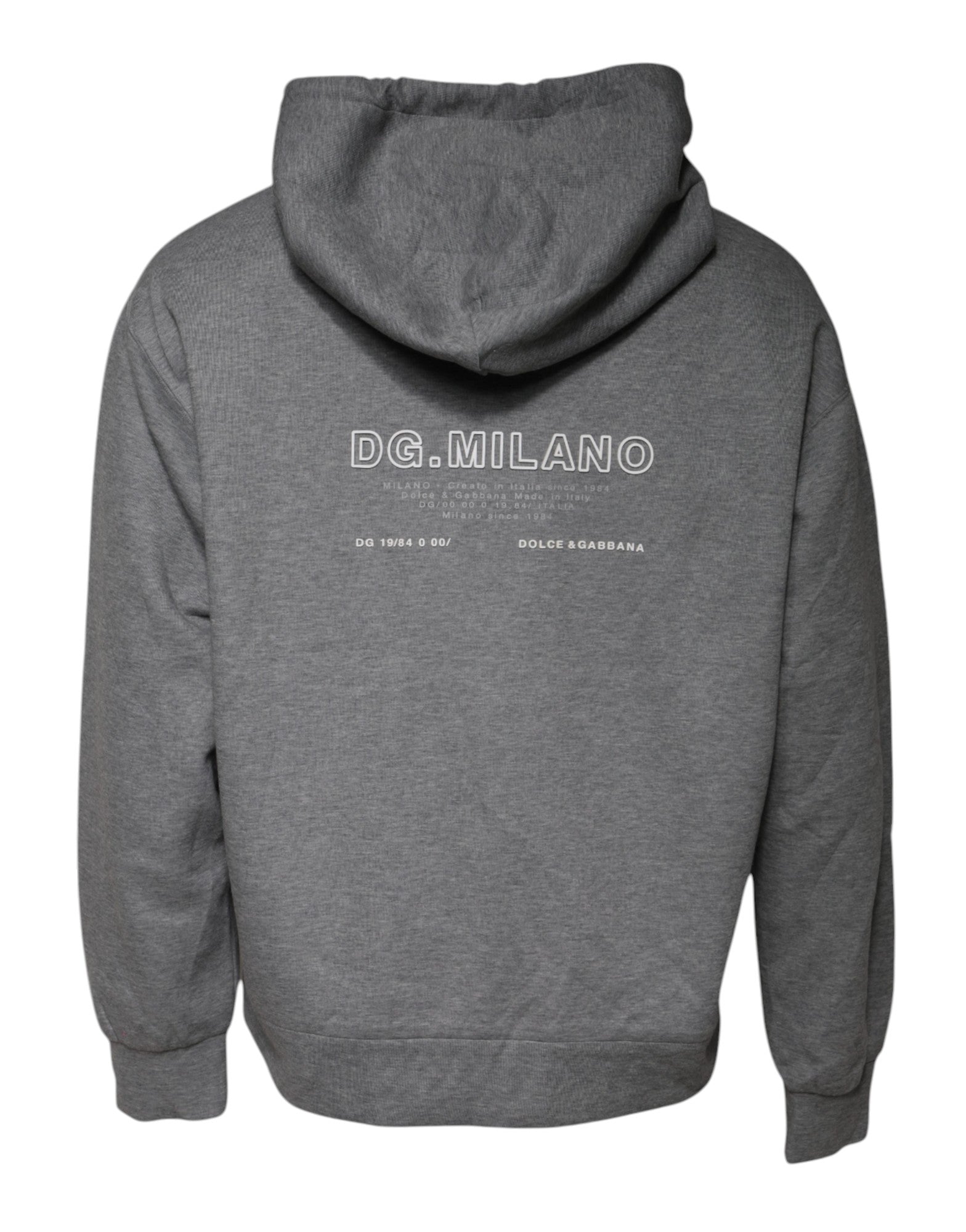 Dolce & Gabbana Gray Cotton Hooded Men Sweatshirt Sweater