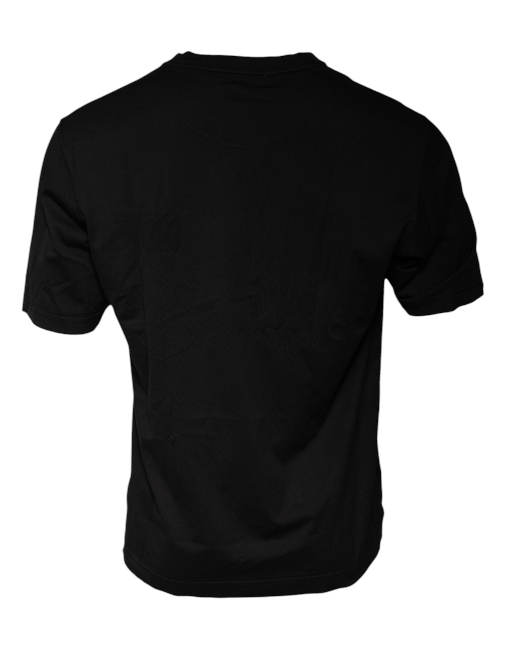 Dolce & Gabbana Black Cotton Crew Neck Short Sleeves T-shirt