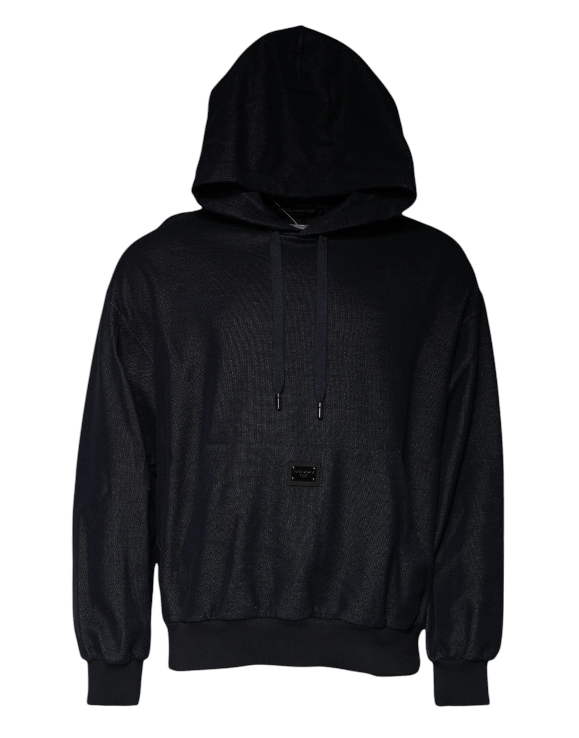 Dolce & Gabbana Black Cotton Hooded Men Sweatshirt Sweater