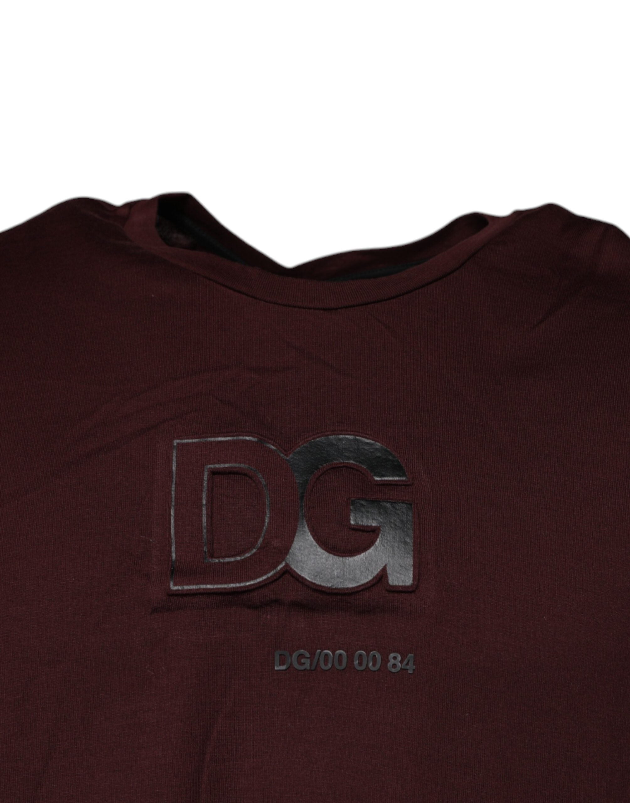 Dolce & Gabbana Brown Logo Print Cotton Crew Neck T-shirt