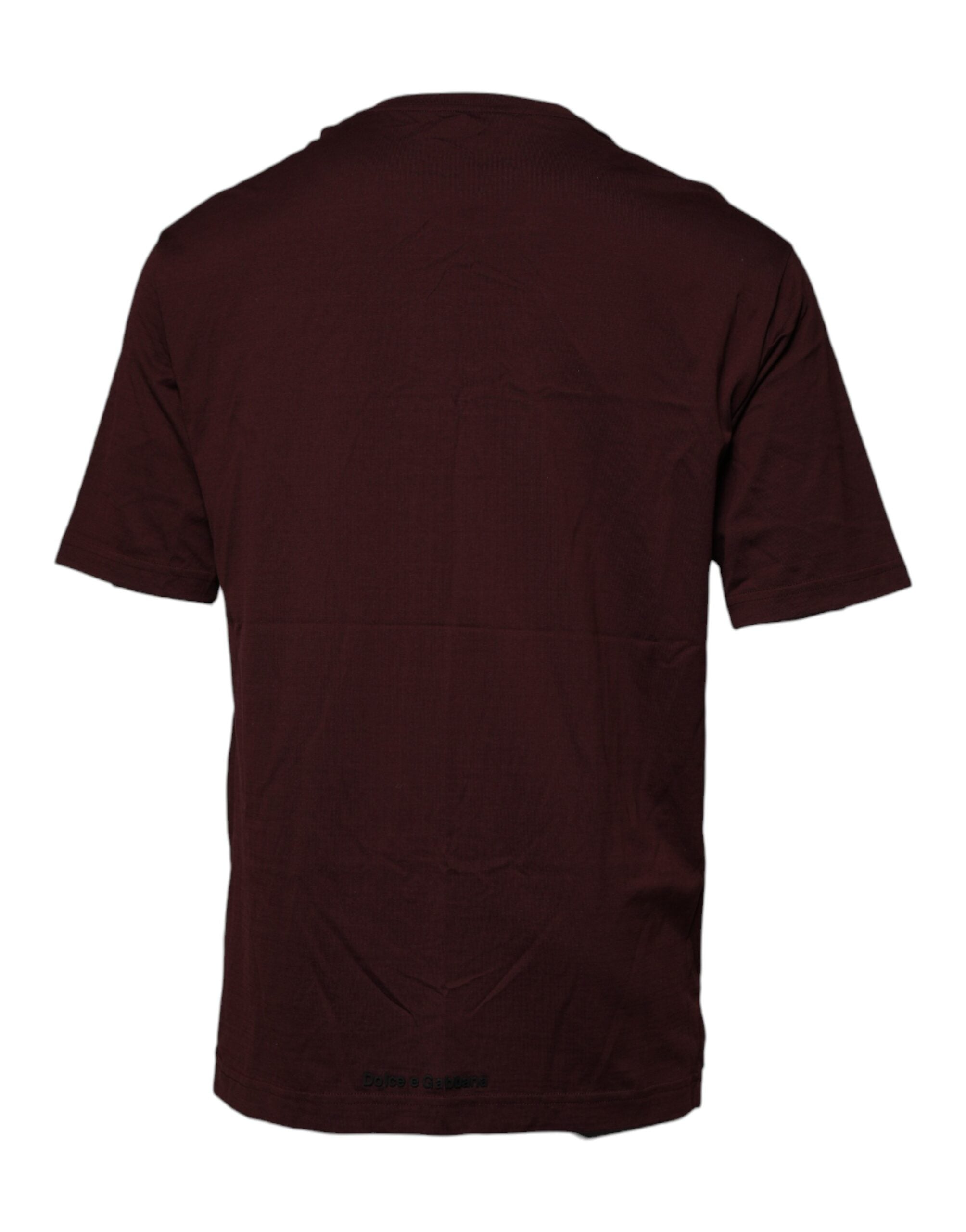 Dolce & Gabbana Brown Logo Print Cotton Crew Neck T-shirt