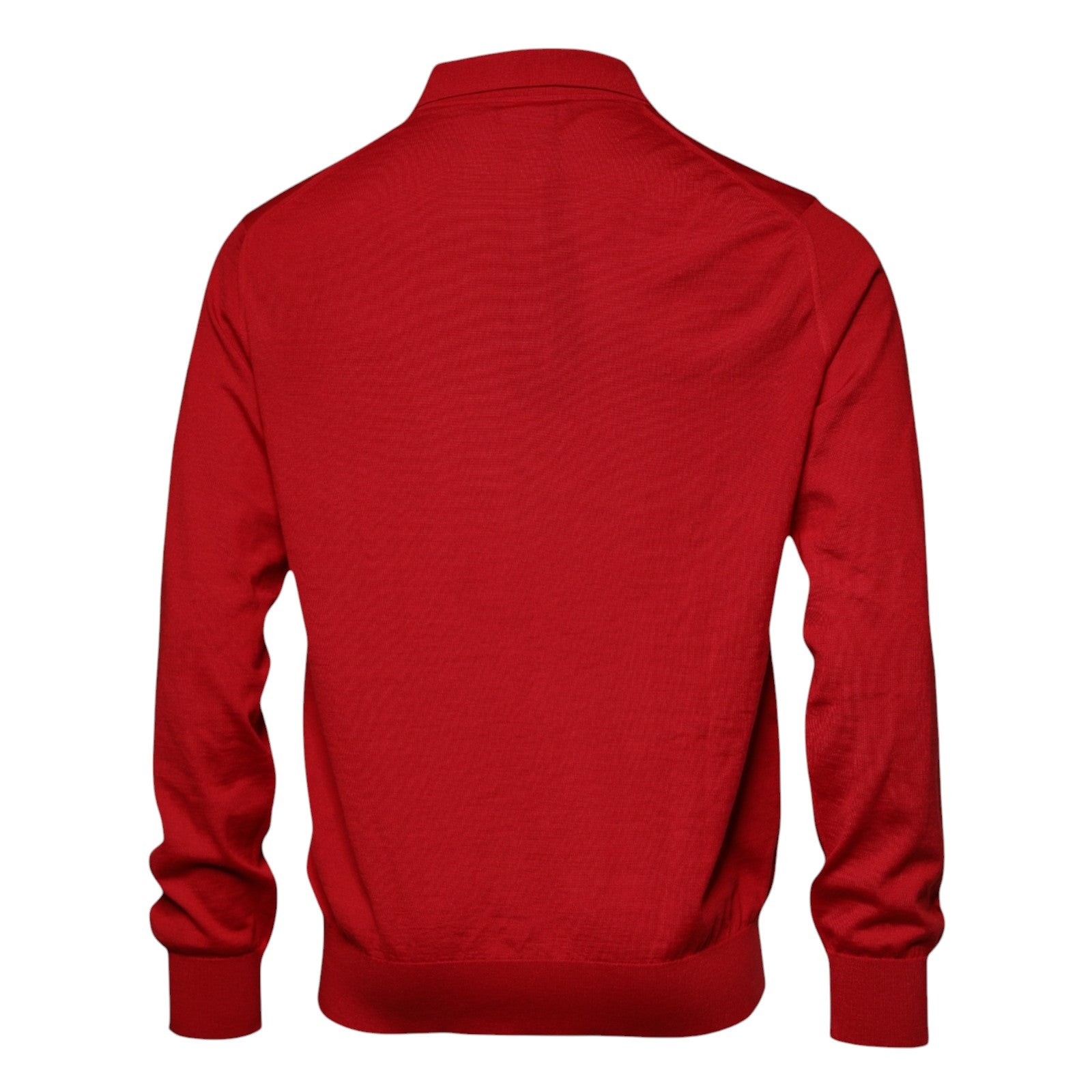 Dolce & Gabbana Red Cashmere Collared Pullover Sweater