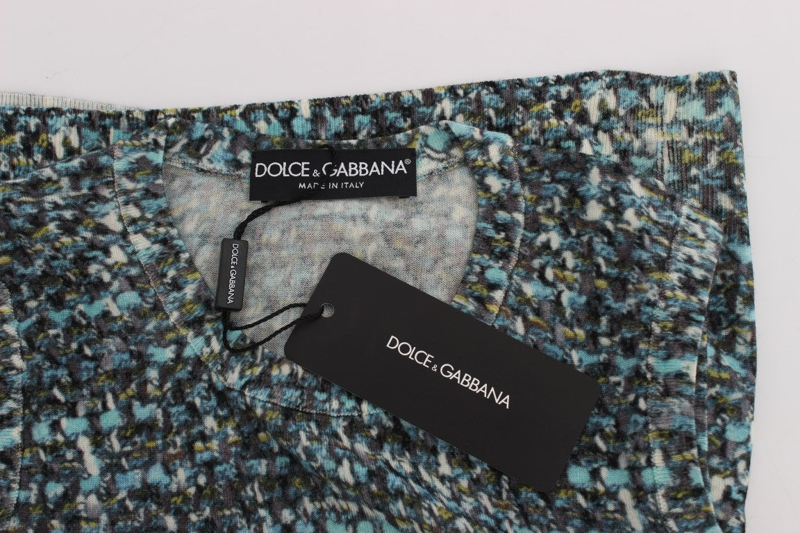 Dolce & Gabbana Elegant Blue Wool Vest Pullover Top